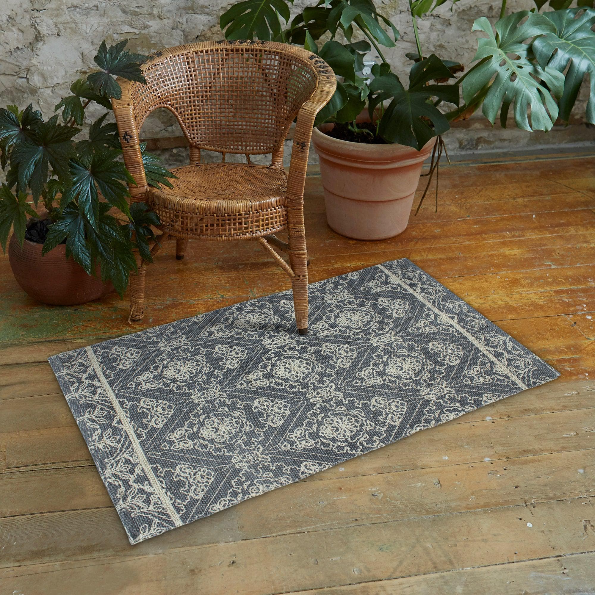 Patina Vie Maison Rugs Hand Tufted Cotton/Jute Flatweave Boho Rug