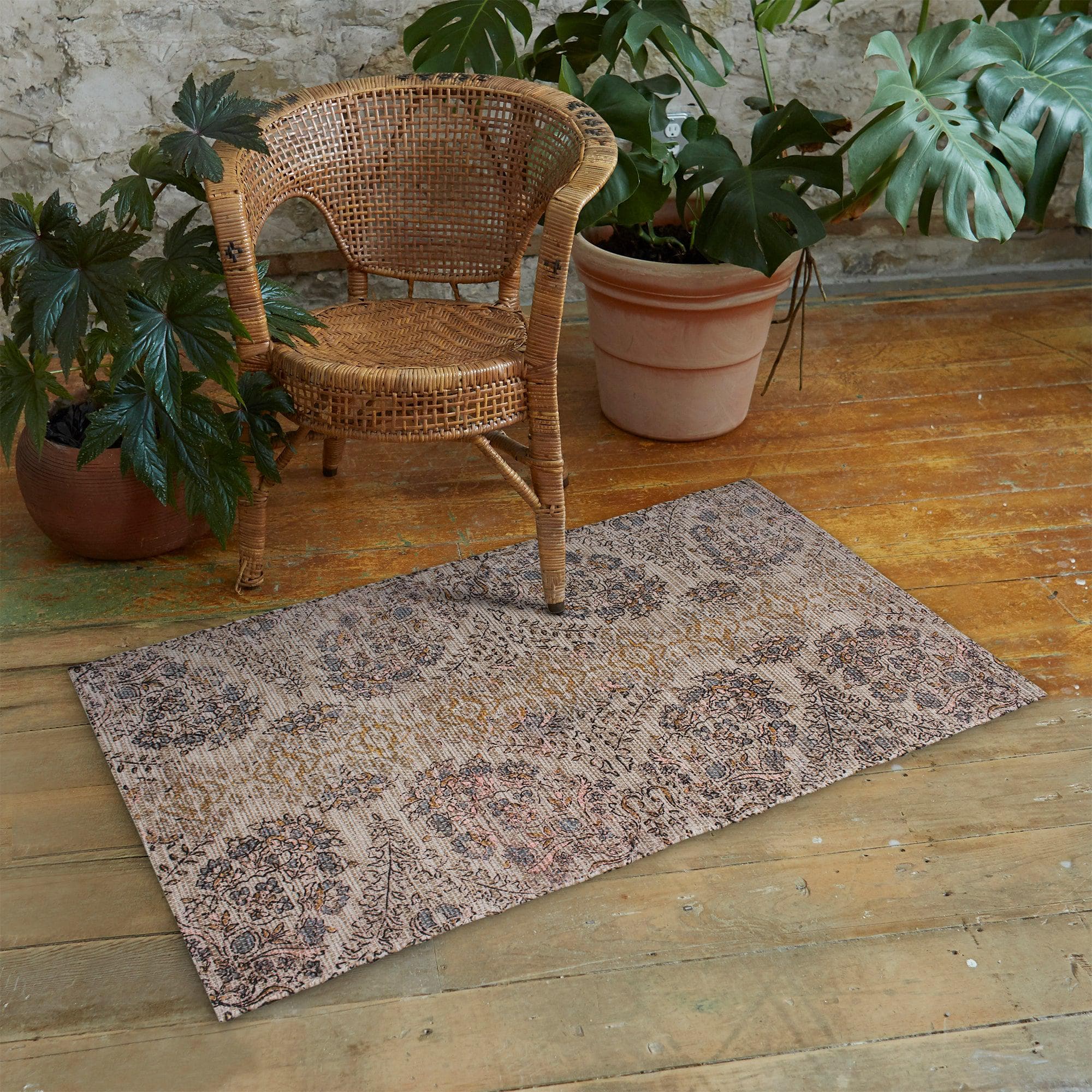 Patina Vie Maison Rugs Hand Tufted Cotton/Jute Flatweave Boho Rug