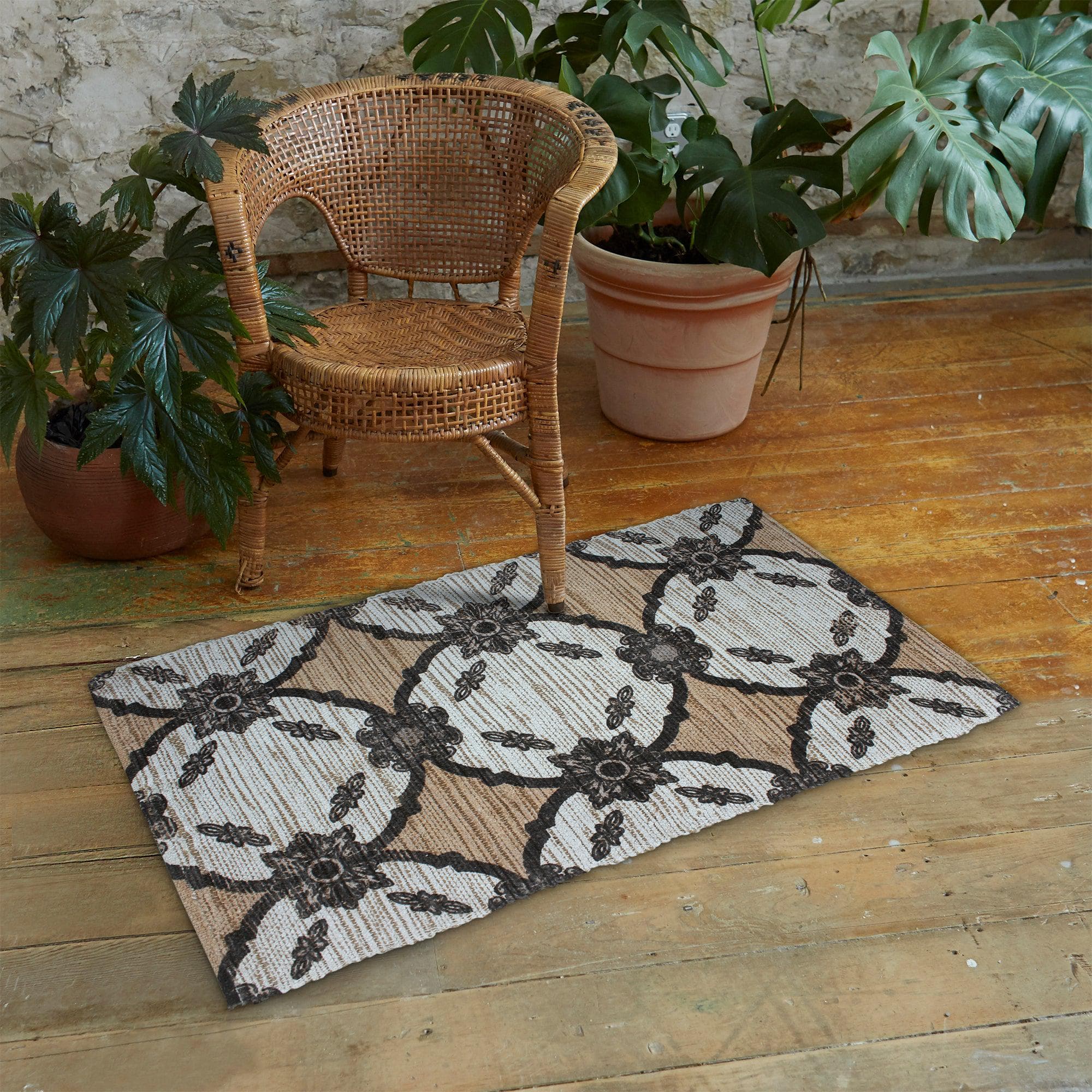 Patina Vie Maison Rugs Hand Tufted Cotton/Jute Flatweave Boho Rug