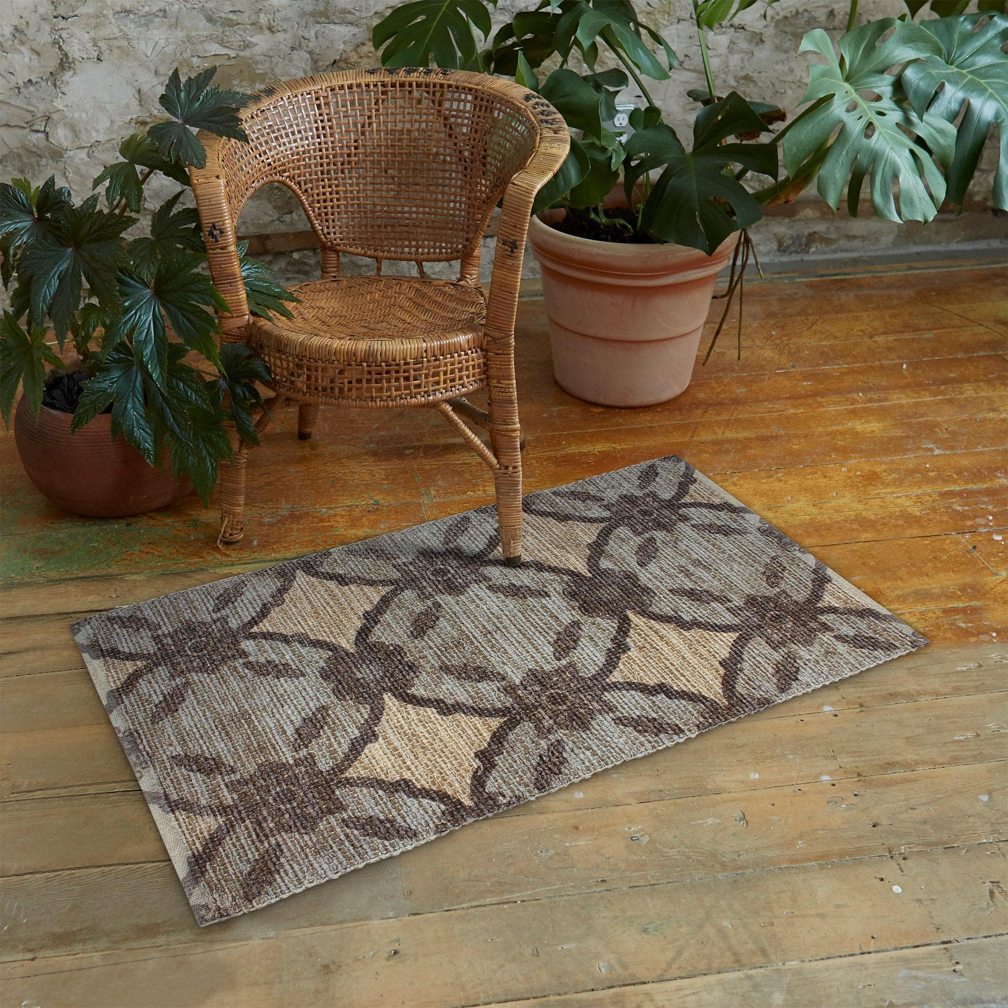 Patina Vie Maison Rugs Hand Tufted Cotton/Jute Flatweave Boho Rug