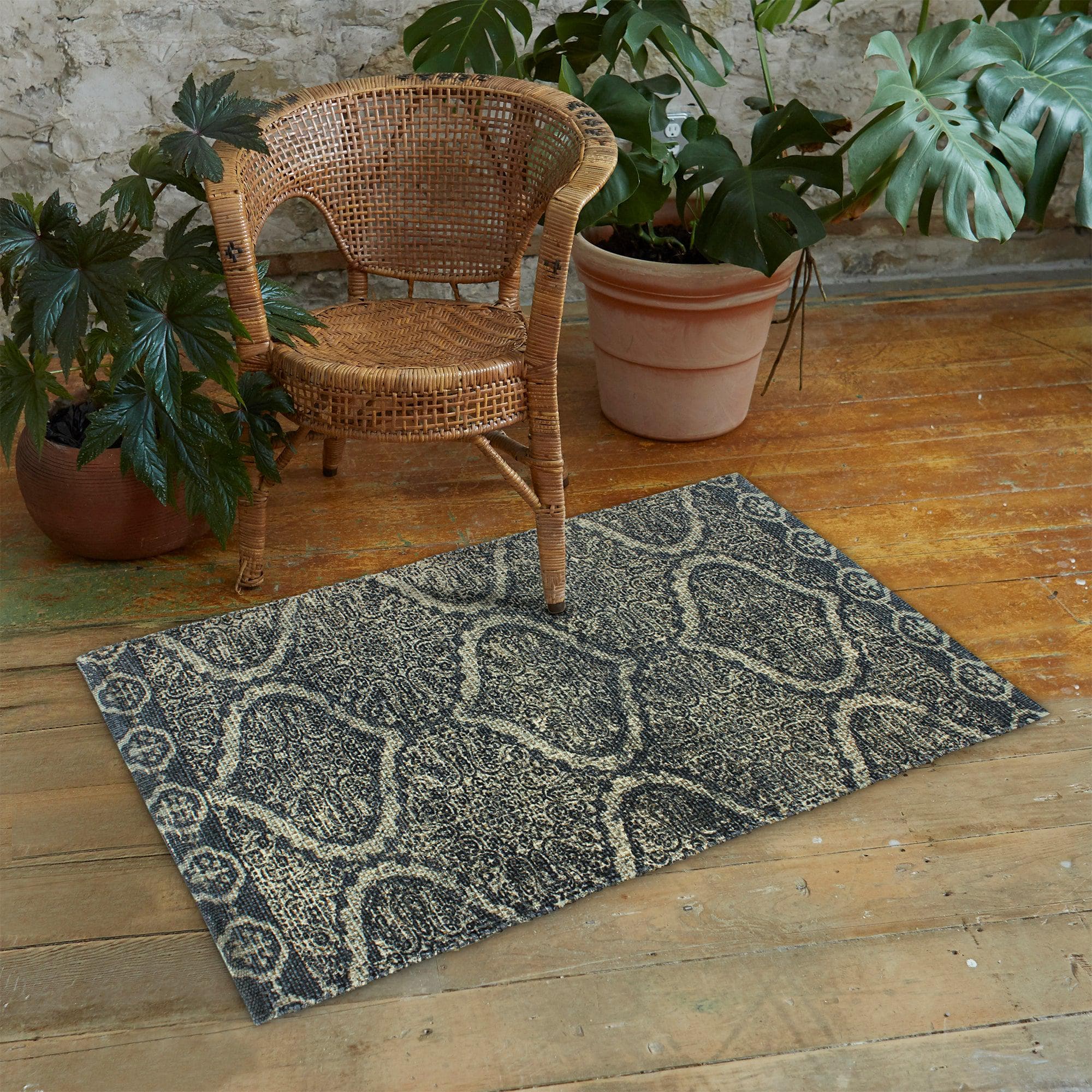 Patina Vie Maison Rugs Hand Tufted Cotton/Jute Flatweave Boho Rug