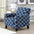 Great Bay Home Slipcovers Chair / Lattice - Navy Velvet Plush Form Fit Stretch Slipcover - Magnolia Collection Velvet Plush Stretch Slipcover | Magnolia Collection by Great Bay Home