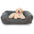 Details Rectangle Dog bed, Durable Sleeping Calming Cuddler for Pets, Super Plush  Corduroy Sherpa